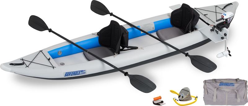 385 FastTrack inflatable kayak pro motor package