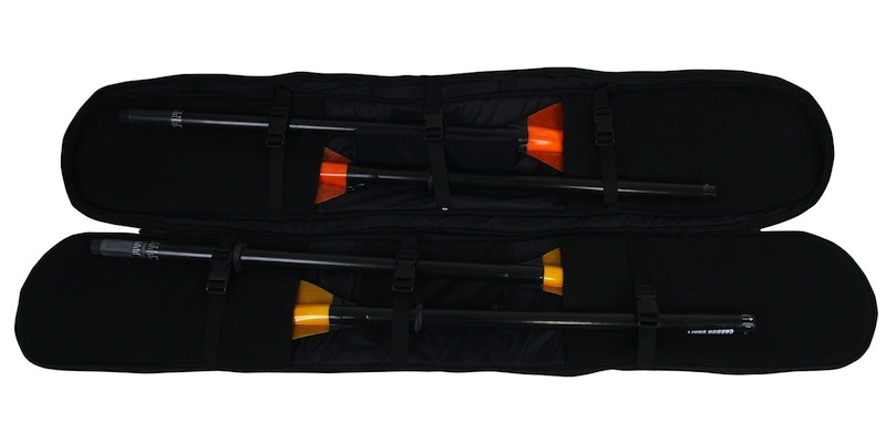 2 paddles inside ors paddle bag