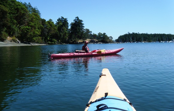 kayaking at Gabriola Island BC