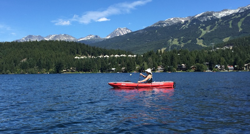 paddling the Innova Helios at Whistler