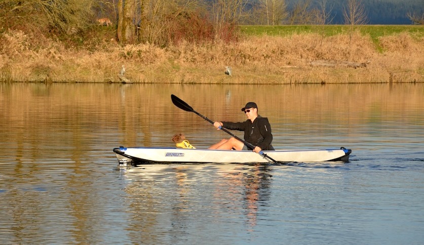 paddling the Sea Eagle Razorlite inflatable kayak