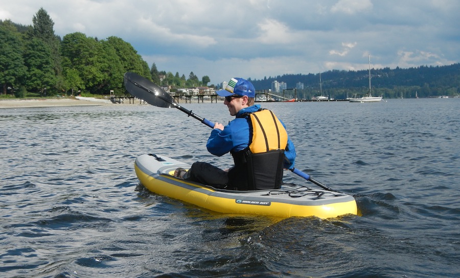 choosing a paddle length for an inflatable kayak