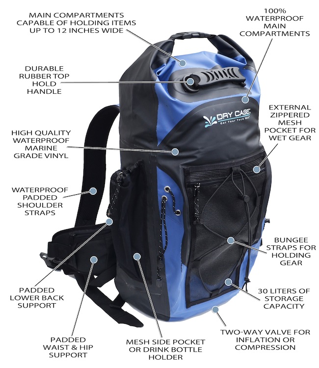DryCASE backpack features