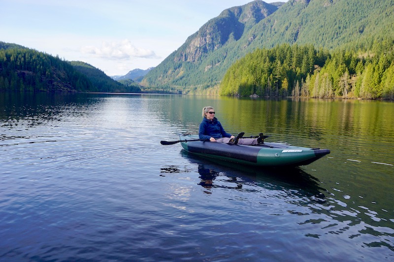 relaxing in the 350fx kayak