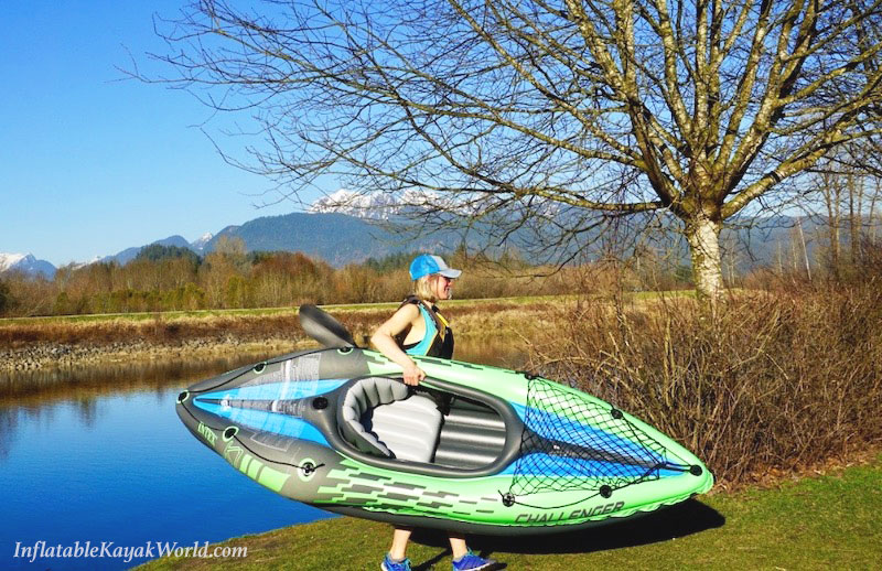 super light weight Intex Challenger inflatable kayak