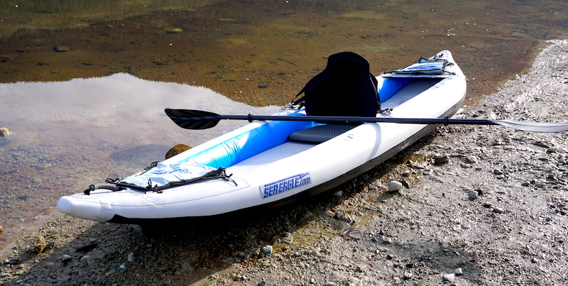 385FT inflatable kayak solo
