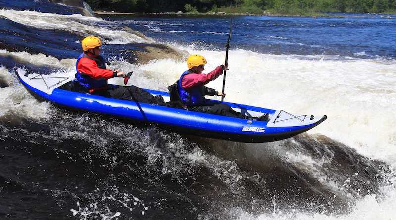 whitewater kayaking in the Sea Eagle 420x Explorer