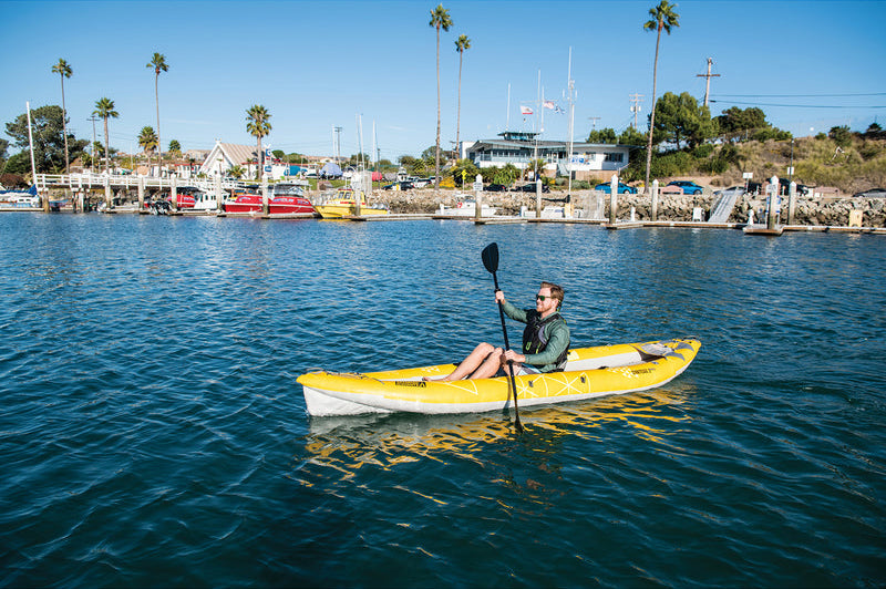 paddling the AE StraitEdge 2 solo