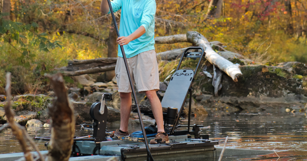 Stand up padding the Flip-Kat portable kayak