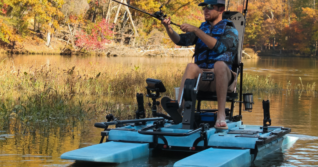 Fishing from the Flip Kat kayak